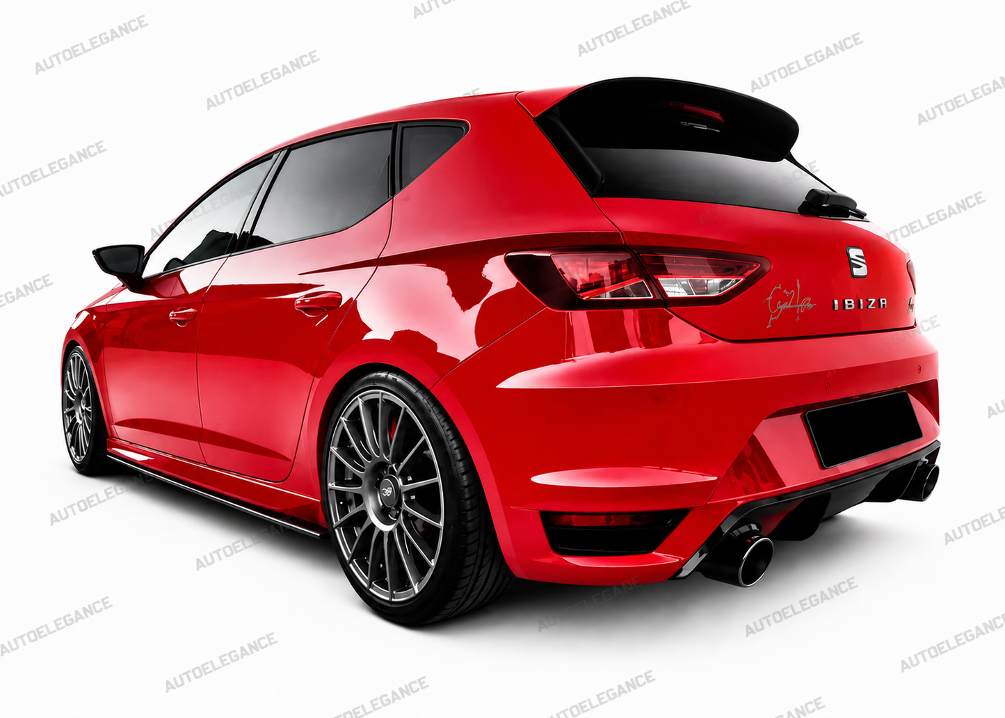💫ART.9884 SOTTO MINIGONNE NERO LUCIDO PER SEAT LEON 5F 2012+ 💫