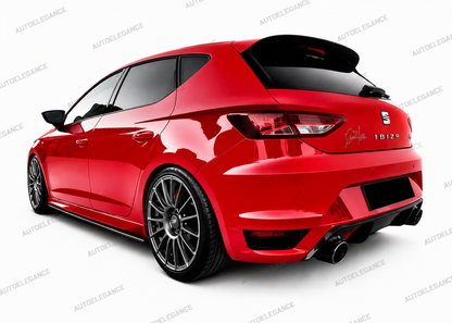 💫ART.9884 SOTTO MINIGONNE NERO LUCIDO PER SEAT LEON 5F 2012+ 💫