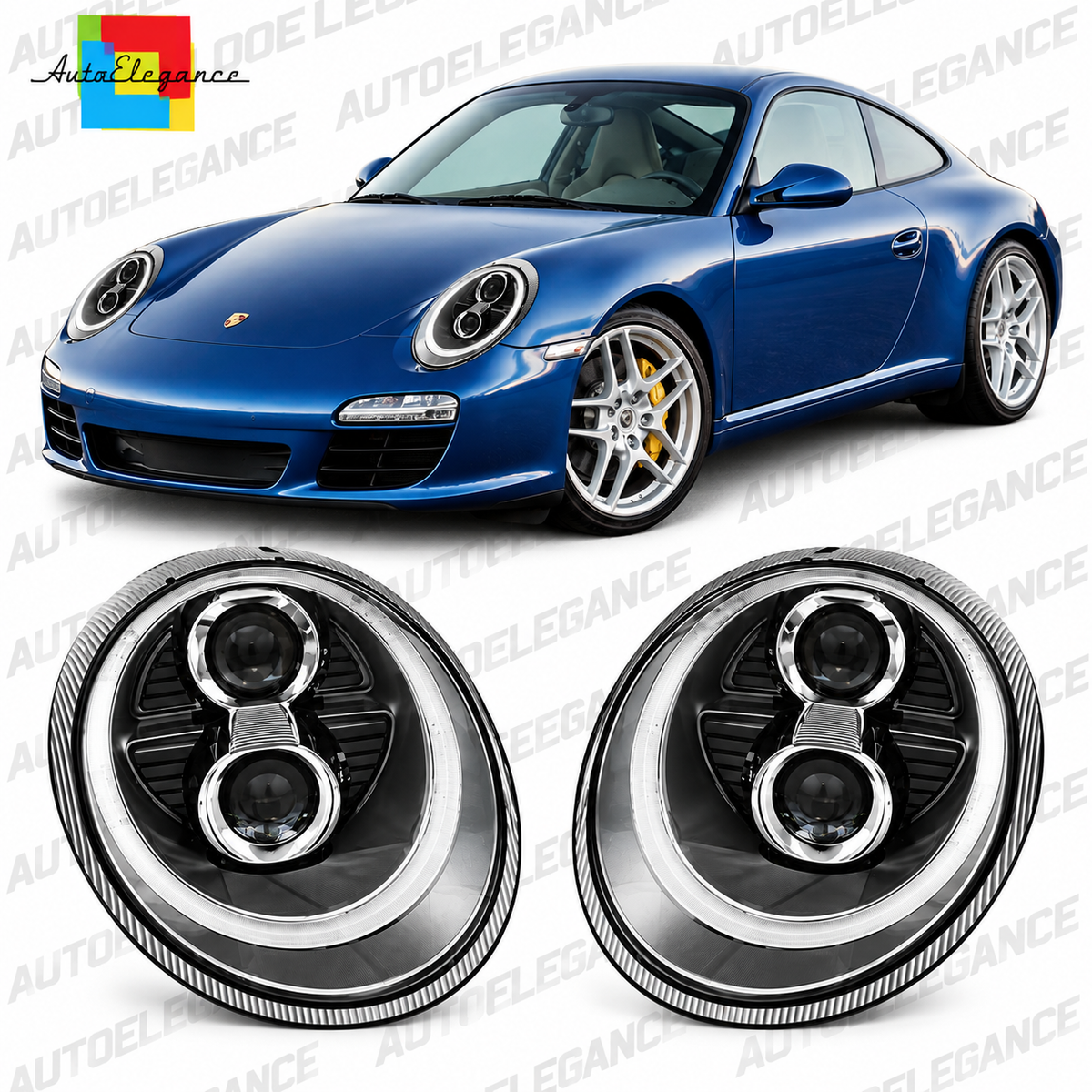 ART.5998 FARI ANTERIORI ADATTO PER PORSCHE 911 (997) 04-09