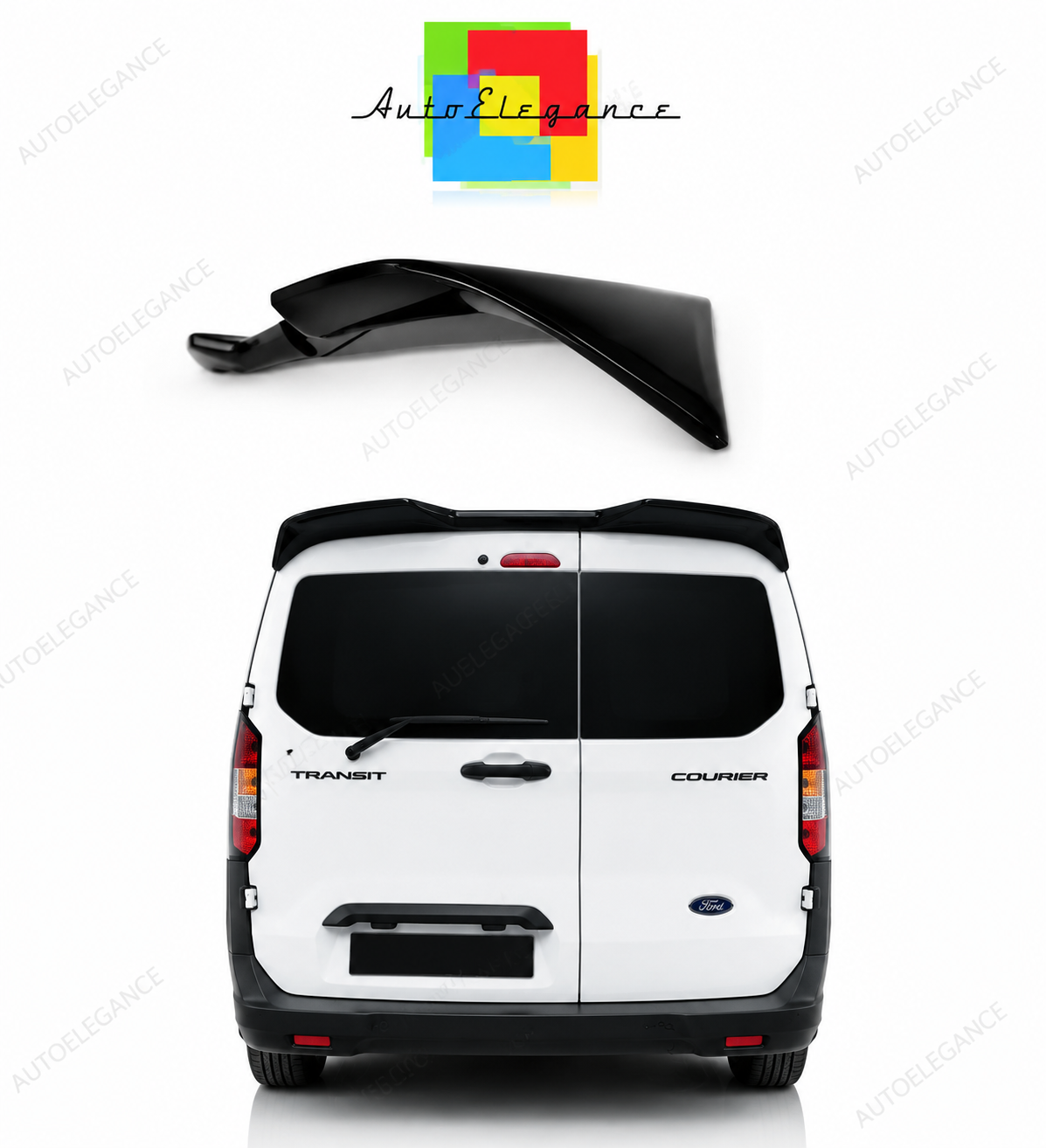 👉Spoiler Tetto Posteriore Ford Transit Courier MK2 23 in PU Non Verniciato👈