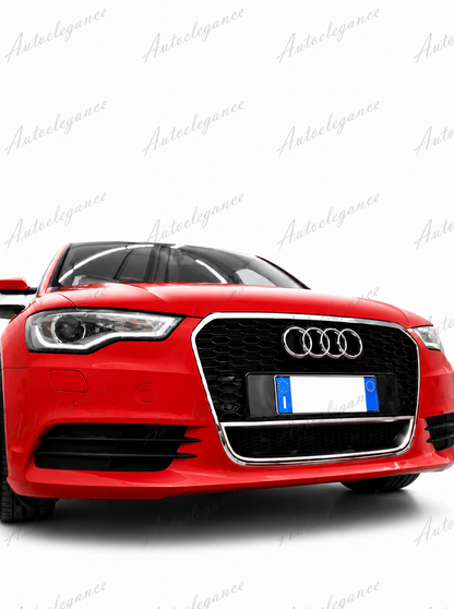 🔥ART.0677 GRIGLIA PER AUDI A6 4G C7 2012-2015 LOOK RS6 QUATTRO BORDO CROMATO🔥