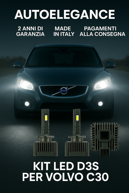⭐KIT XENON D3S 6000K ANABBAGLIANTI PER VOLVO C30 – LUCE BIANCA POTENTE⭐