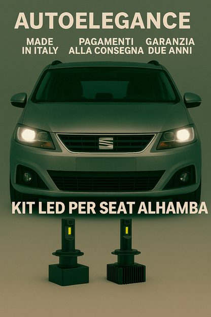 ❤️KIT LED D3S 6000K BIANCO GHIACCIO ANABBAGLIANTI PER  SEAT ALHAMBRA❤️