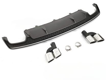 💫ART.5314 DIFFUSORE DOPPIO OUTLET ARGENTO NERO STILE S AUDI A7 C7 14-18💫