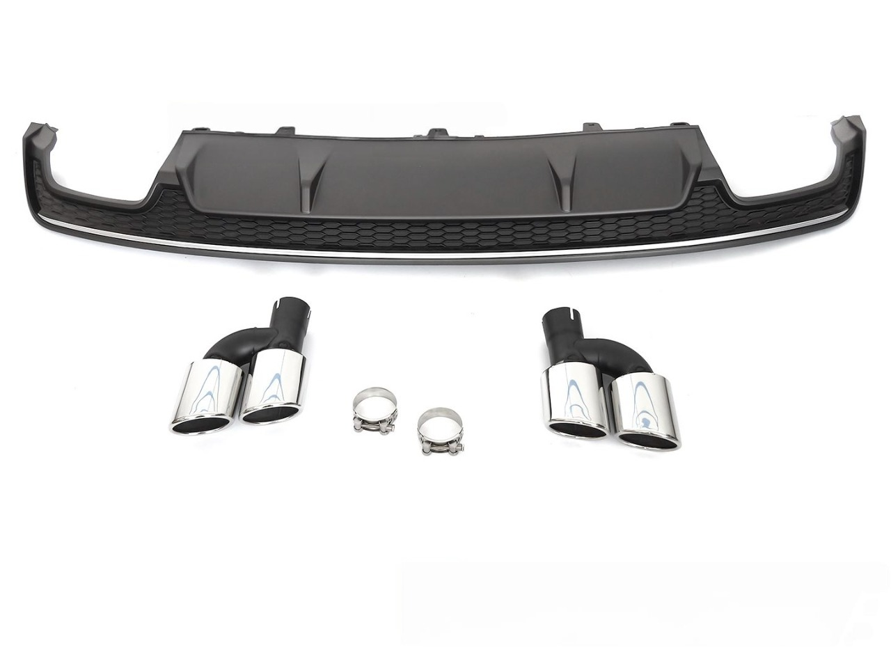 💫ART.5314 DIFFUSORE DOPPIO OUTLET ARGENTO NERO STILE S AUDI A7 C7 14-18💫