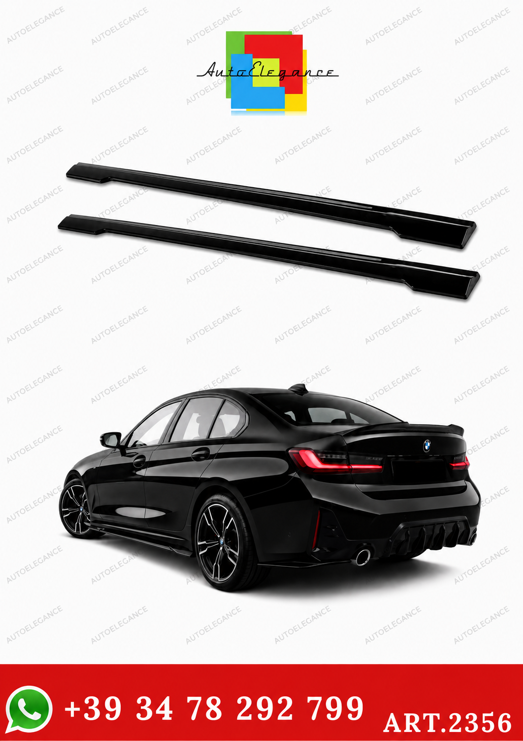 2356 ⭐Sotto Minigonne adatte per BMW Serie 3 G20/G21 M-Pack Facelift (2022+)⭐