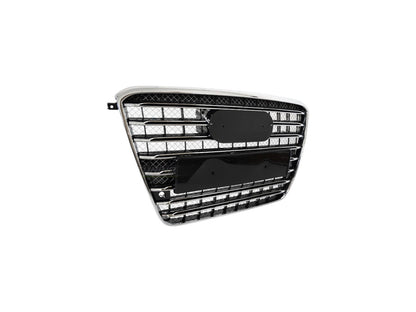 😍ART.5859 GRIGLIA SPORTIVA NERA CROMATA PDC ADATTO PER AUDI A8 D4 09-13😍