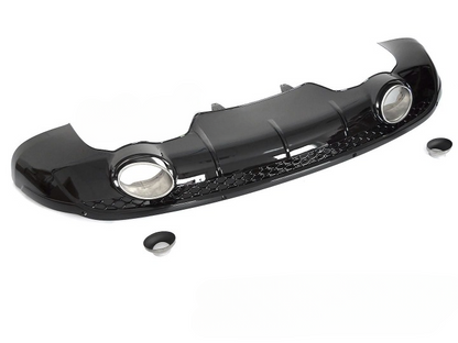 💫ART.5318 DIFFUSORE Doppia Uscita Nero Lucido Stile RS per AUDI Q5 8R 12-16💫