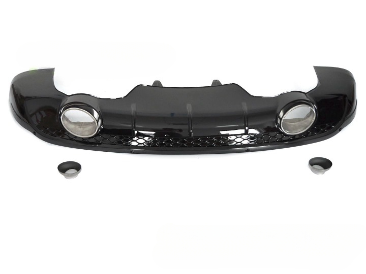 💫ART.5318 DIFFUSORE Doppia Uscita Nero Lucido Stile RS per AUDI Q5 8R 12-16💫
