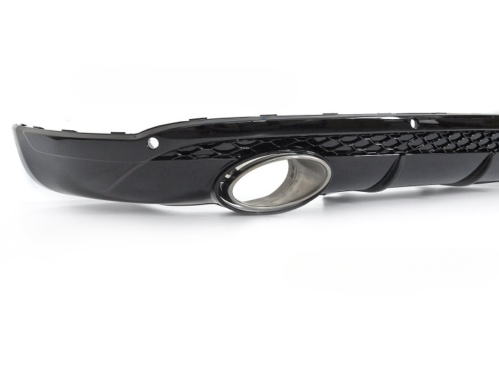 💫ART.5318 DIFFUSORE Doppia Uscita Nero Lucido Stile RS per AUDI Q5 8R 12-16💫