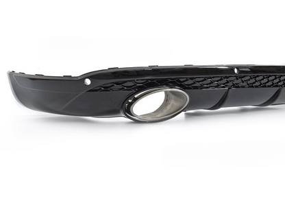 💫ART.5318 DIFFUSORE Doppia Uscita Nero Lucido Stile RS per AUDI Q5 8R 12-16💫