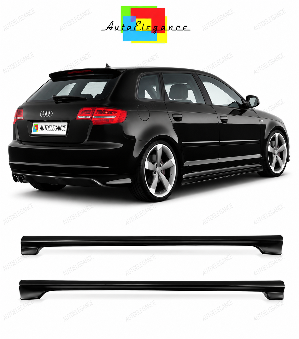 💕MINIGONNE LATERALI AUDI A3 8PA SPORTBACK 03-11 LOOK S3💕