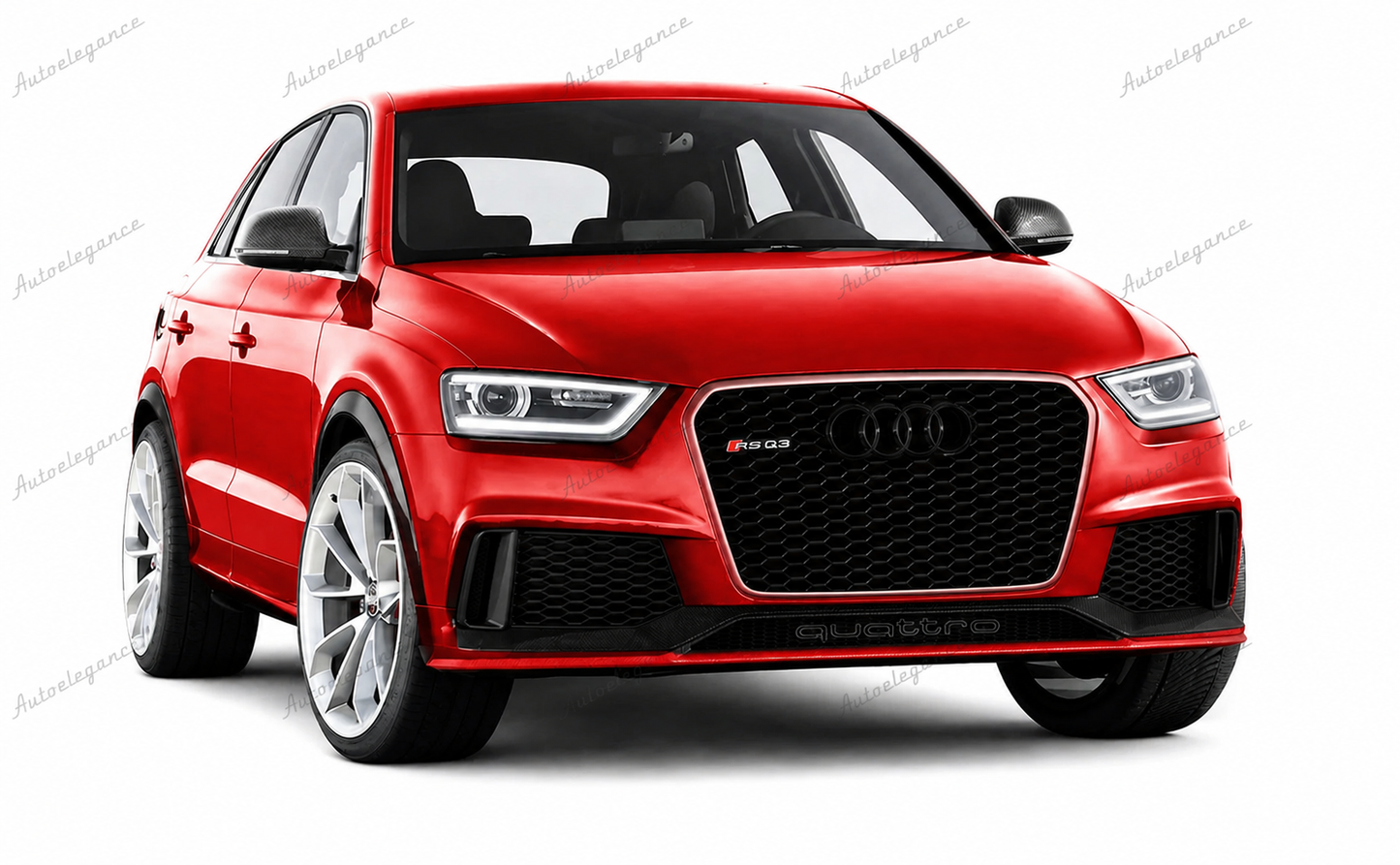🔥ART.1946 GRIGLIA PER AUDI Q3 8U 2011-2015 LOOK RSQ3 NERA PROFILO CROMATO🔥