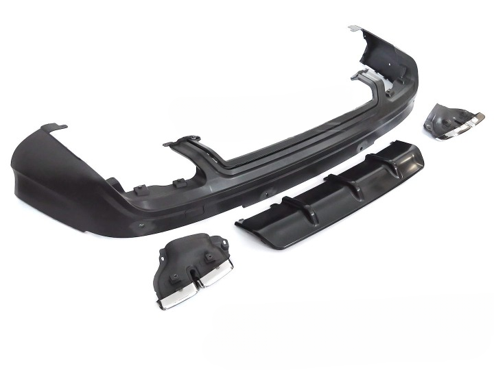 💫ART.5319 DIFFUSORE DOPPIA USCITA NERO SPORT RS STYLE per AUDI Q7 4L 05-15💫
