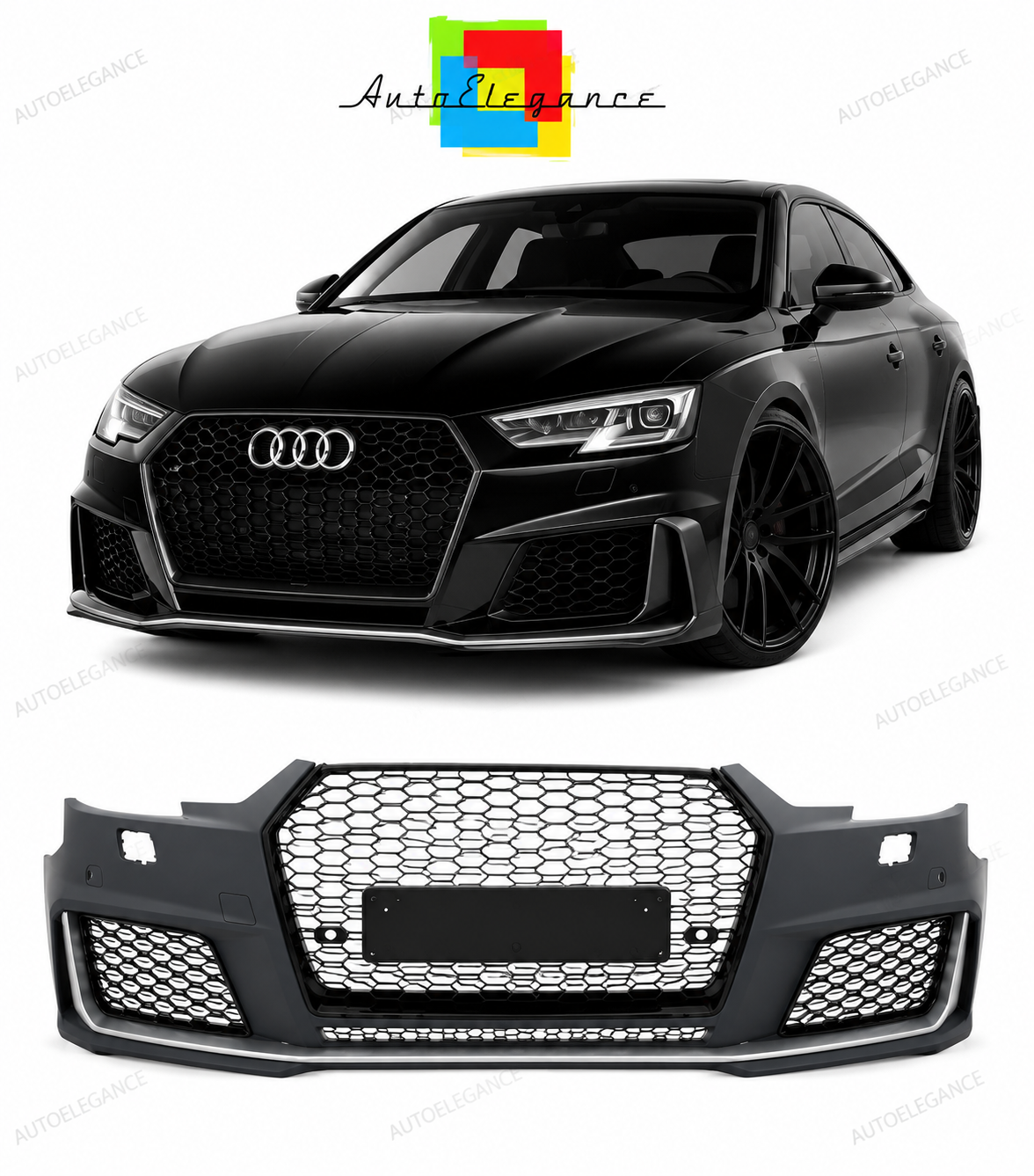 💕PARAURTI ANTERIORE AUDI A4 B9 SEDAN AVANT 16-19 LOOK RS4💕