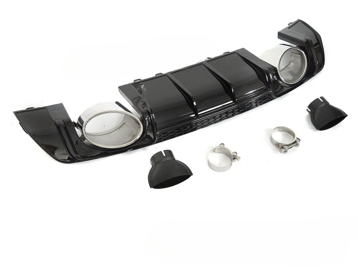 💫ART.5325 DIFFUSORE DOPPIO OUTLET NERO LUCIDO STILE RS AUDI TT 8S 14-18💫 STANDARD