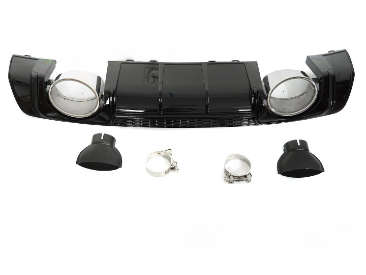 💫ART.5325 DIFFUSORE DOPPIO OUTLET NERO LUCIDO STILE RS AUDI TT 8S 14-18💫 STANDARD