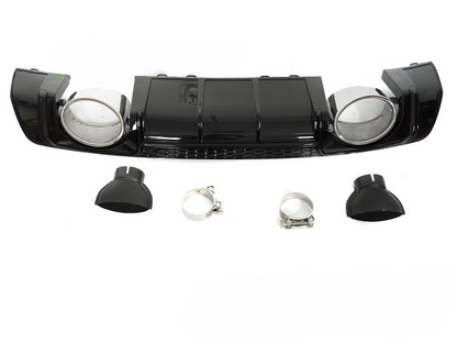 💫ART.5325 DIFFUSORE DOPPIO OUTLET NERO LUCIDO STILE RS AUDI TT 8S 14-18💫 STANDARD