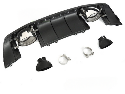 💫ART.5325 DIFFUSORE DOPPIO OUTLET NERO LUCIDO STILE RS AUDI TT 8S 14-18💫 STANDARD