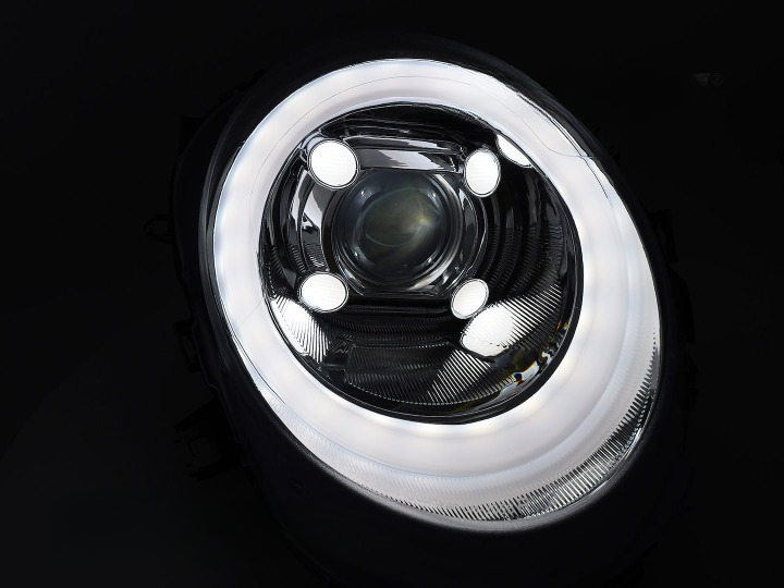 💕 Fari Anteriori Adatto per Mini Cooper F55 F56 F57 14-17 LED Tube Cromati 💕