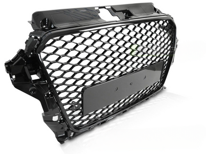 💫ART.7330 GRIGLIA SPORTIVA NERO LUCIDO PDC per AUDI A3 8V 12-16💫