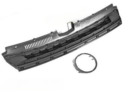 💫ART.7234 GRIGLIA SPORTIVA NERO LUCIDO con LINEA ROSSA per VW GOLF 7 17-19💫