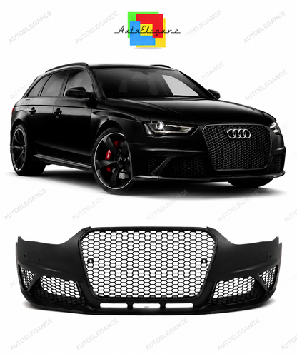 💕PARAURTI ANTERIORE AUDI A4 B8 11-15 PDC SRA LOOK RS GRIGLIA CROMATA💕