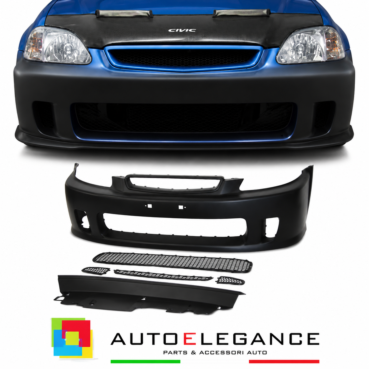 PARAURTI ANTERIORE HONDA CIVIC 96-98 LOOK N1