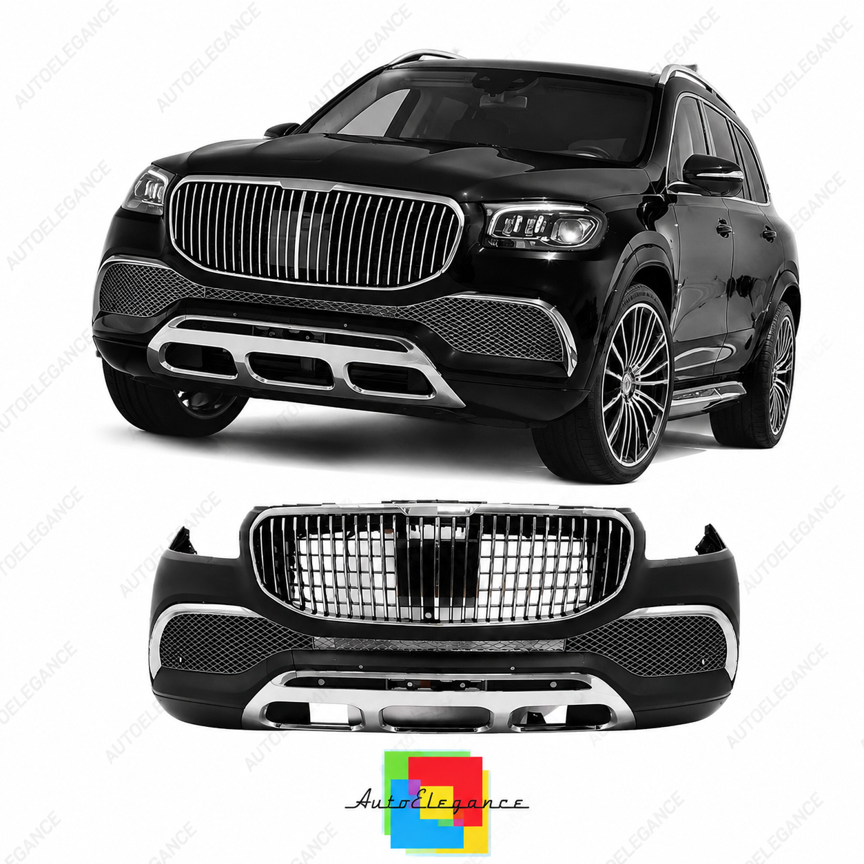 👉Paraurti Anteriore Mercedes W167 C167 20+ Look GLE Maybach👈