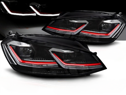 💫ART.4925 Fari Anteriori LED "Red Line" per VW GOLF 7 2012-2017💫