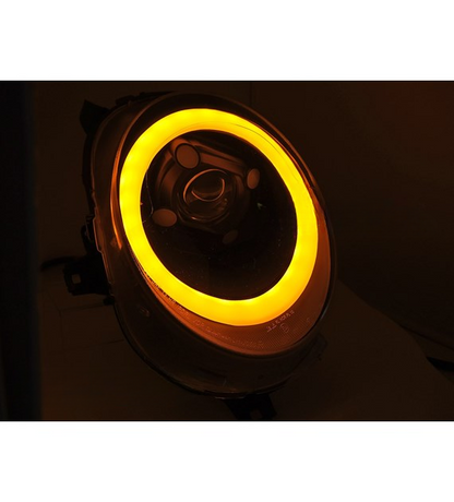 💕 Fari Anteriori Adatto per Mini Cooper F55 F56 F57 14-17 LED Tube Neri 💕