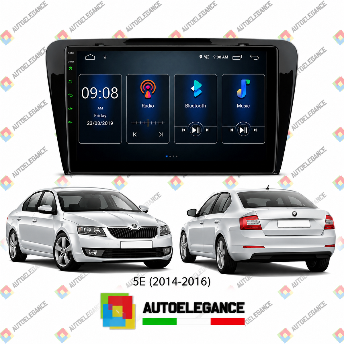 RADIO GPS ANDROID 10 ADATTO PER SKODA OCTAVIA 14-16
