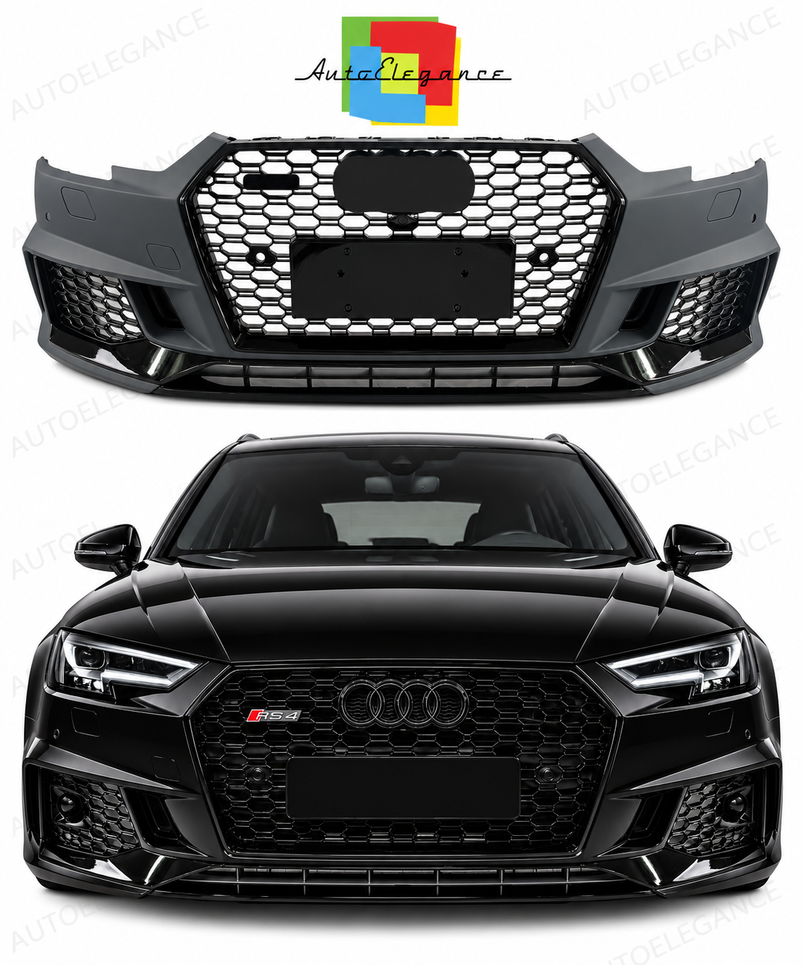👉Paraurti anteriore stile RS4 per Audi A4 (B9) (2016-2019) Berlina Avant👈