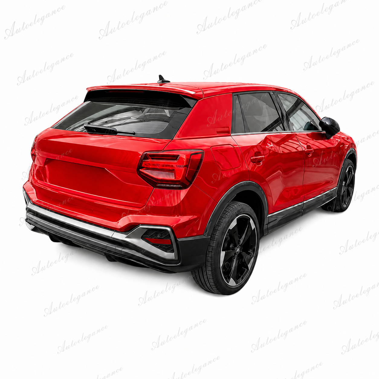 🔥ART.9734 SPOILER POSTERIORE PER TETTO AUDI Q2 NERO LUCIDO IN ABS / 16 - 20🔥