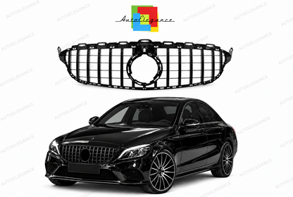 👉Griglia Panamericana con telecamera nera lucida - Classe C (W205) Facelift👈
