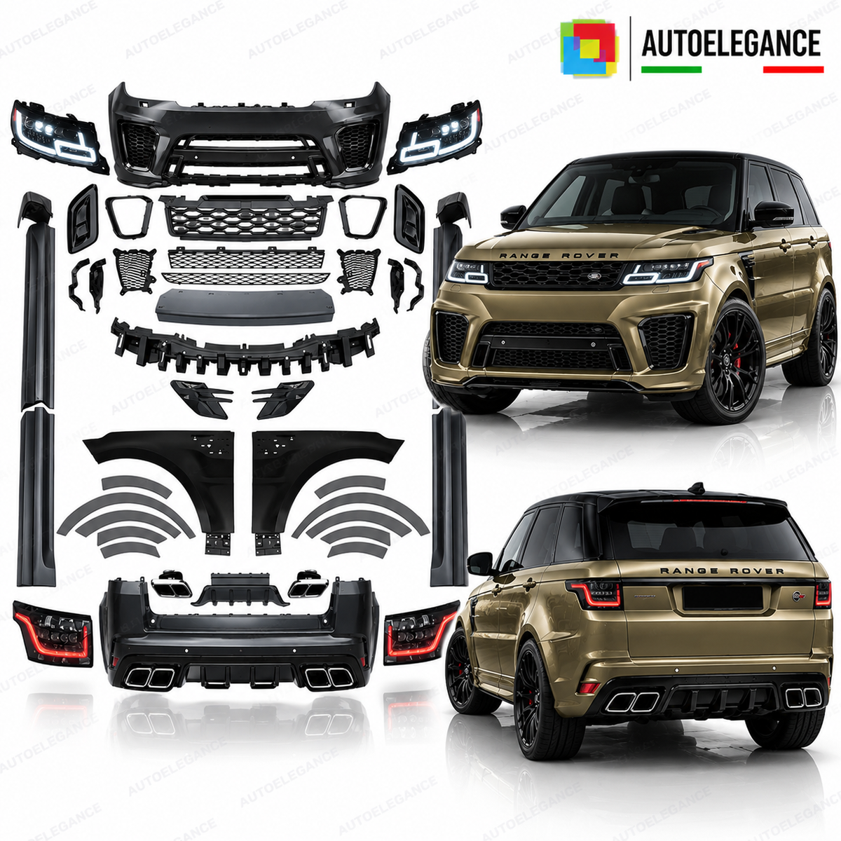 BODY KIT ADATTO PER RANGE ROVER SPORT L494 2013-2017) LOOK SVR