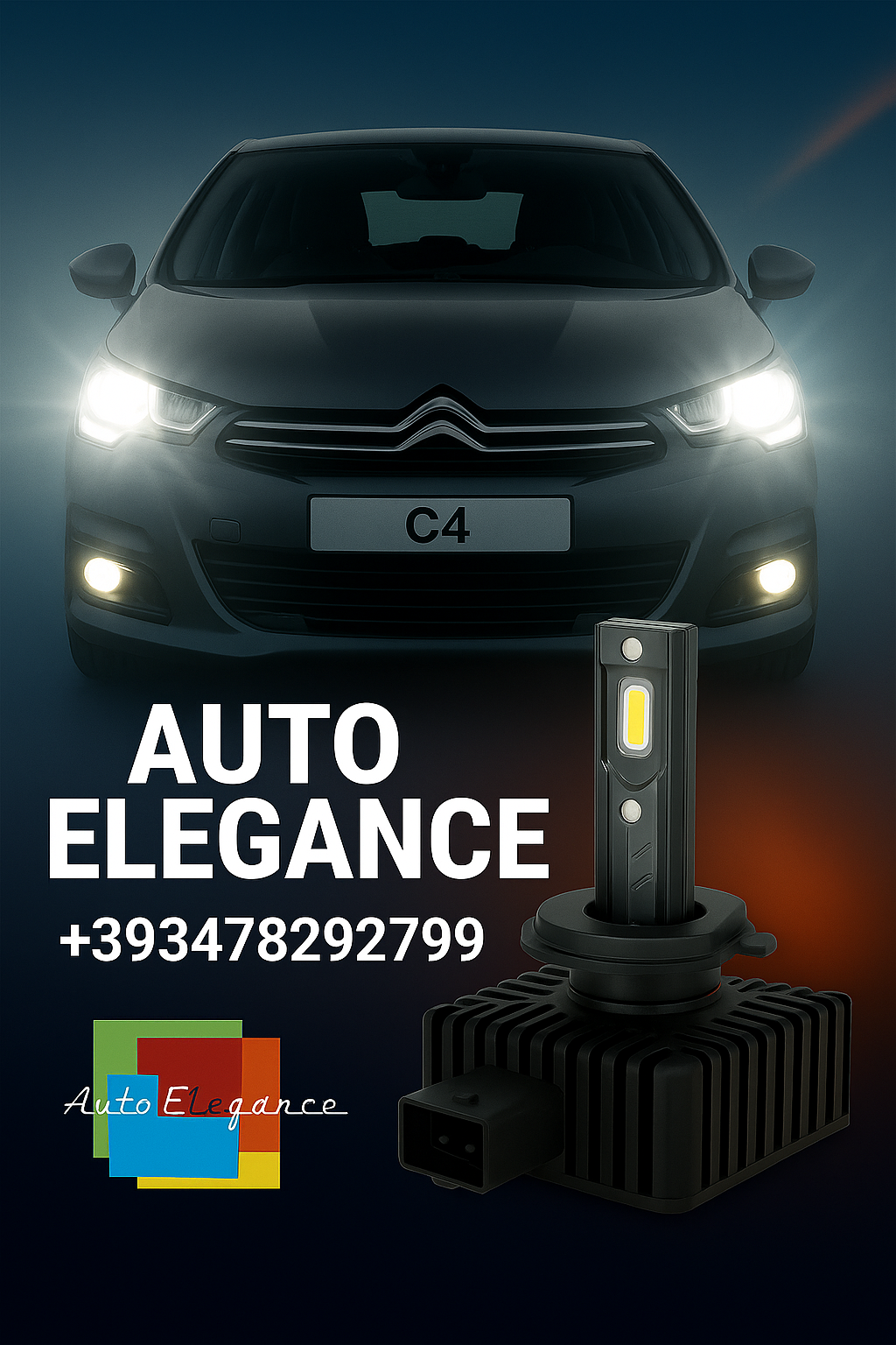 💕COPPIA LAMPADE D1S LED DA XENON A LED PER  CITROEN C4 II💕