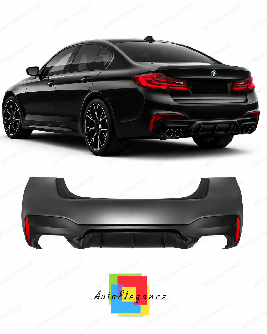 💕PARAURTI POSTERIORE BMW G30 17-20 LOOK M5💕