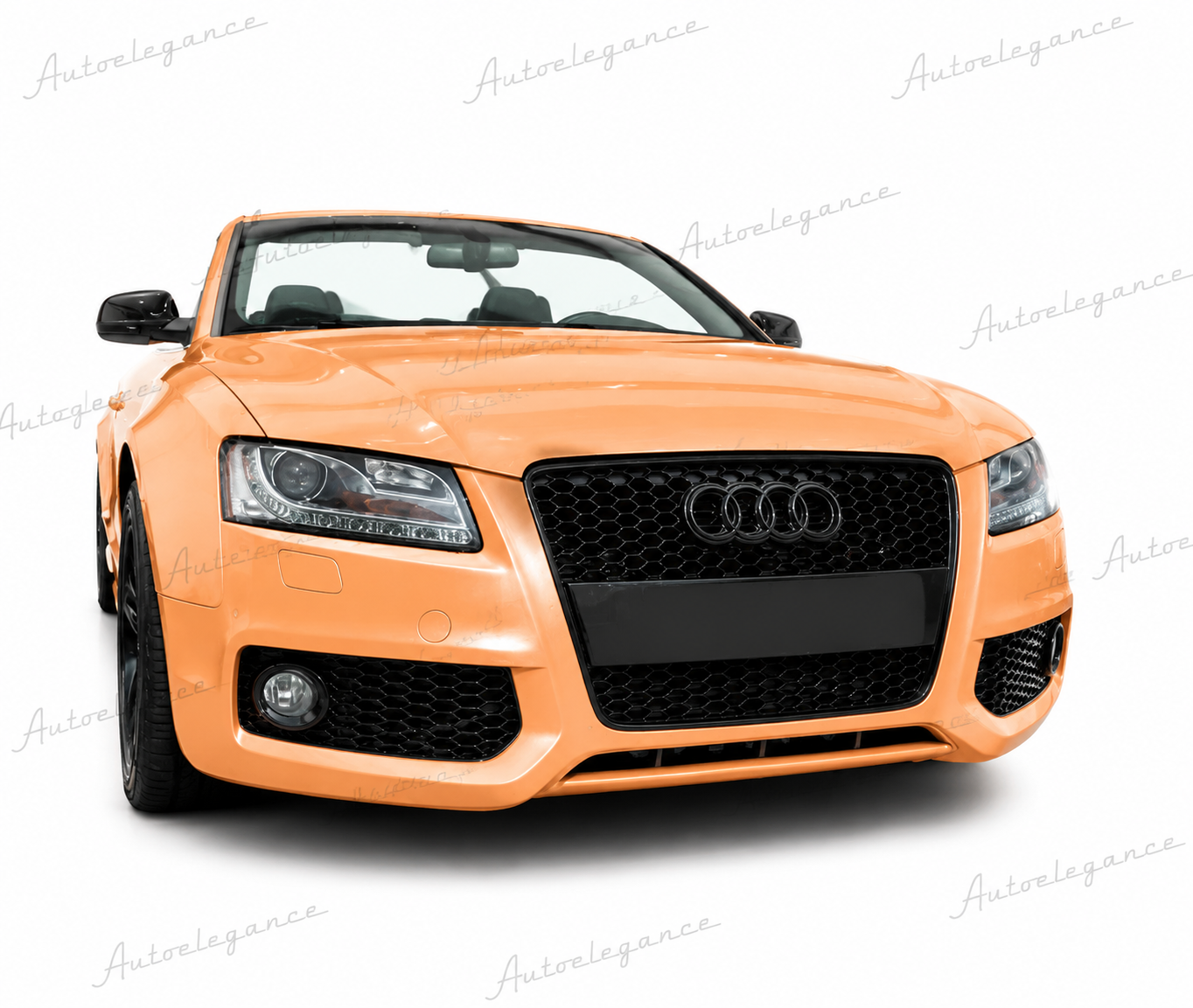 🔥ART.0604 GRIGLIA ADATTO PER AUDI A5 07-11 LOOK RS5 NERO (CON LOGO CROMATO)🔥