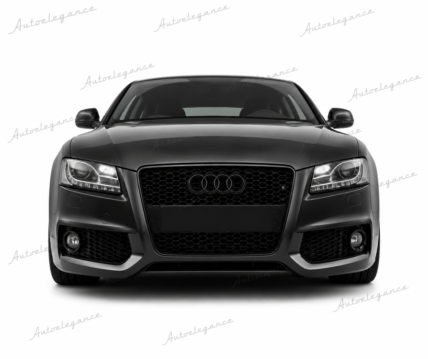 🔥ART.0604 GRIGLIA ADATTO PER AUDI A5 07-11 LOOK RS5 NERO (CON LOGO CROMATO)🔥
