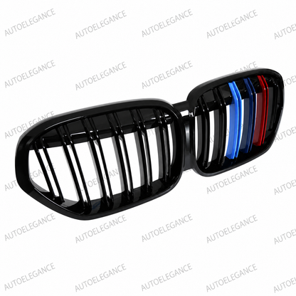 💫ART.10210 GRIGLIA BMW X1 F48 LCI 19-22 NERO LUCIDO TRICOLORE💫