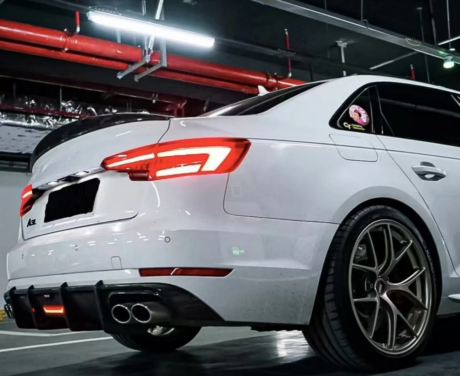 💕ART.8200 DIFFUSORE AUDI A4 B9 CARBONIO SLINE CON TERZO STOP LED 💕