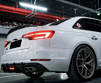 💕ART.8200 DIFFUSORE AUDI A4 B9 CARBONIO SLINE CON TERZO STOP LED 💕