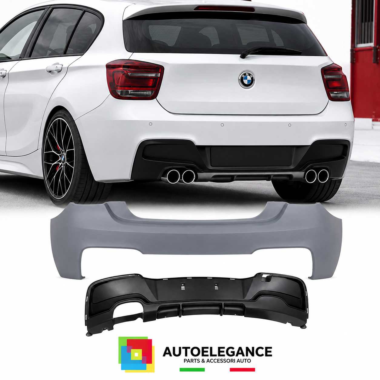 PARAURTI POSTERIORE BMW F20 F21 11-15 LOOK M PERFORMANCE