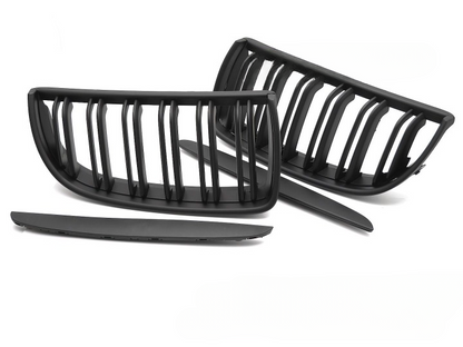 💫ART.7340 GRIGLIA SPORTIVA NERO OPACO DOPPIA BARRA - BMW E90 / E91 05-08💫