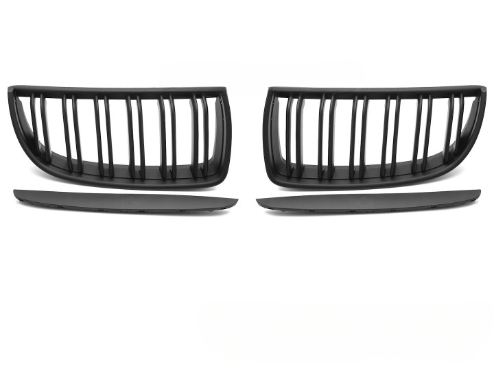 💫ART.7340 GRIGLIA SPORTIVA NERO OPACO DOPPIA BARRA - BMW E90 / E91 05-08💫