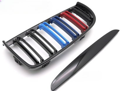 💫ART.7341 GRIGLIA SPORTIVA TRICOLORE DOPPIO NERO - BMW E90 / E91 05-08💫