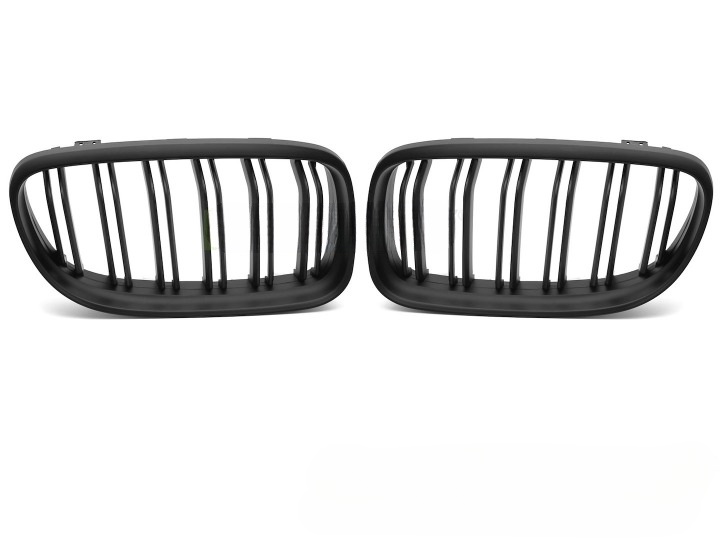 💫ART.7375 GRIGLIA SPORTIVA NERO OPACO DOPPIA BARRA per BMW E90 / E91 LCI 09-11💫