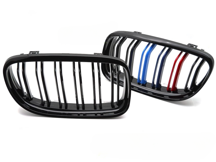 💫ART.7376 GRIGLIA SPORTIVA TRICOLORE DOPPIA BARRA per BMW E90 / E91 LCI 09-11💫