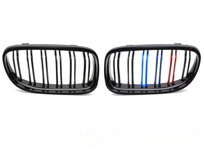 💫ART.7376 GRIGLIA SPORTIVA TRICOLORE DOPPIA BARRA per BMW E90 / E91 LCI 09-11💫